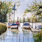 Mein Abschlussprojekt für den Kurs: Wasserlandschaften in Aquarell malen. Painting, Watercolor Painting, and Naturalistic Illustration project by Edwin Kremm - 03.21.2023