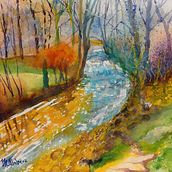 Mi proyecto del curso: Pintura de paisajes realistas con acuarela. Un proyecto de Bellas Artes, Pintura, Bocetado, Pintura a la acuarela, Ilustración naturalista				 e Ilustración tradicional de Mercedes Alabern - 21.03.2023
