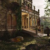 My course project: Palace in the Woods. 3D, 3D Modeling, Digital Architecture, 3D Design, and ArchVIZ project by Domingo Nieva - 03.17.2023