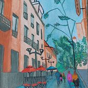 Mi proyecto del curso: Paisajes urbanos en acuarela. Fine Arts, Watercolor Painting, and Architectural Illustration project by Ramiro Gordon - 03.22.2023