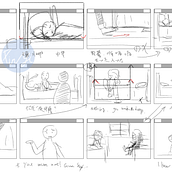 My project for course: Introduction to Storyboarding for Animated Films. Projekt z dziedziny Trad, c, jna ilustracja,  Motion graphics,  Animacja, Animacja postaci,  R, sunek, Ilustracja c, frowa, Stor, board, R, sunek anatomiczn i Animowana Ilustracja użytkownika Pin_yi - 22.03.2023