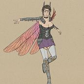 Roman Empire Dragonfly Elf. Un progetto di Illustrazione tradizionale, Disegno digitale e Character design di Diana Coto - 18.03.2023