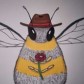 abeja galante. Un proyecto de Ilustración tradicional de Christian Morales Guzman - 22.03.2023