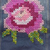 Meu projeto do curso: Introdução ao ponto-cruz contemporâneo  . Broderie, DIY, Upc, cling și Design textil de Lilian Wünsch - 03.19.2023