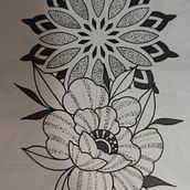 Mi proyecto del curso: Tatuaje botánico con puntillismo. Un progetto di Illustrazione tradizionale, Design di tatuaggi e Illustrazione botanica di yo32mama - 23.03.2023