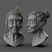 Mon projet du cours : Portrait 3D réaliste avec ZBrush et KeyShot Ein Projekt aus dem Bereich 3D, 3-D-Modellierung und Design von 3-D-Figuren von Sarah Mardirossian - 23.03.2023