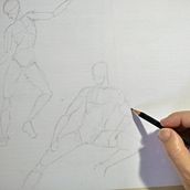 Meu projeto do curso: Desenho anatômico para principiantes. Fine Arts, Sketching, Pencil Drawing, Drawing, Realistic Drawing, and Figure Drawing project by Marco Meneghetti - 03.24.2023