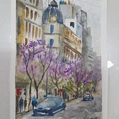 Mi proyecto del curso: Paisajes urbanos en acuarela. Un progetto di Belle arti, Pittura ad acquerello e Illustrazione architettonica di Vanesa Ferrin - 23.03.2023