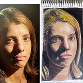 Mi proyecto del curso: Retrato realista con lápices de colores. Traditional illustration, Fine Arts, Pencil Drawing, Drawing, Portrait Drawing, Realistic Drawing, Colored Pencil Drawing, and Artistic Drawing project by Stefany - 03.24.2023