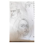 Mi proyecto del curso: Sketchbook de retrato: explora el rostro humano. Un projet de Esquisse , Dessin, Dessin de portrait, Dessin artistique , et Carnet de croquis de Diana Sofia Otiniano González - 25.03.2023
