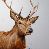 The Stag. Un progetto di Pittura di Nancy Roman - 25.03.2023