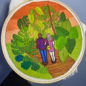 Mi proyecto del curso: Introducción al bordado botánico por Johanna Camacho. Projekt z dziedziny  Haft, Wzornictwo tekst i liów użytkownika Johanna Camacho - 24.03.2023