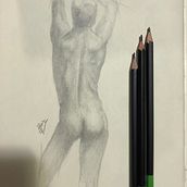 Meu projeto do curso: Desenho do corpo humano em movimento. Fine Arts, Sketching, Pencil Drawing, Drawing, and Realistic Drawing project by vitorarq1 - 03.25.2023