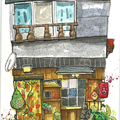 Mi proyecto del curso: Ilustración de escenas con acuarela y pluma estilográfica. Een project van Schilderij,  Schetsen, Aquarelschilderen,  Architecturale illustratie y  Illustratie met inkt van Jerónimo Visñovezky - 25.03.2023