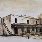 My project for course: Architectural Sketching with Watercolor and Ink. Projekt z dziedziny Sketching,  R, sunek, Malowanie akwarelą,  R, sunek architektoniczn, Sketchbook,  R i sunek atramentem użytkownika Gerrit van der Merwe - 05.04.2023