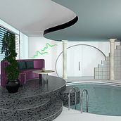 My project for course: 3D Interior Visualizations: Design Retro Spaces in Cinema 4D. Un proyecto de 3D, Modelado 3D y Arquitectura digital de zlatapejic73 - 26.03.2023