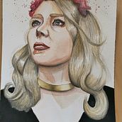 Mein Abschlussprojekt für den Kurs: Aquarellporträt mit fotografischem Vorbild. Traditional illustration, Watercolor Painting, and Portrait Drawing project by sabeltage2001 - 03.26.2023