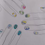 Mi proyecto del curso: Introducción al nail art Ein Projekt aus dem Bereich Design, Traditionelle Illustration, Malerei, Musterdesign und Dekoratives Malen von vjaensanchez - 26.03.2023