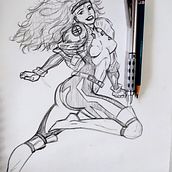 Rogue del sketch a las acuarelas!!. Design, Traditional illustration, Character Design, Comic, Watercolor Painting, Ink Illustration, and Figure Drawing project by Fernando Nesa Ramírez - 03.27.2023