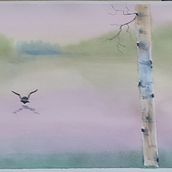 Mi proyecto del curso: Paisajes atmosféricos en acuarela. Fine Arts, Painting, and Watercolor Painting project by Francisca Vázquez Pérez - 03.27.2023