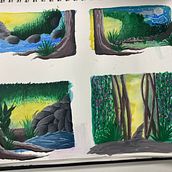 My project for course: Fantasy Landscapes with Watercolor & Gouache. Fine Arts, Painting, Watercolor Painting, Naturalistic Illustration, and Gouache Painting project by griffithcarrie67 - 03.27.2023