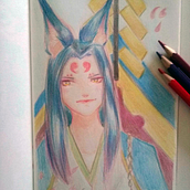 Meu projeto do curso: Desenho de retratos vibrantes com lápis de cor. Drawing, Portrait Drawing, Sketchbook, and Colored Pencil Drawing project by Gabriela Estrázulas - 03.27.2023