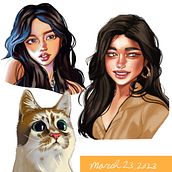 My recent work . Traditional illustration project by Hiba Abdul Kareem - 03.28.2023