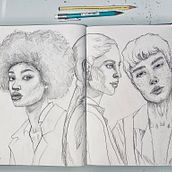 Mi proyecto del curso: Sketchbook de retrato: explora el rostro humano. Un projet de Esquisse , Dessin, Dessin de portrait, Dessin artistique , et Carnet de croquis de tesandwhite - 24.03.2023
