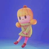 Banana Girl . Ilustrație tradițională, Design de caractere, Ilustrație digitală, modelare 3D și Manga de Nazhirah Rahimin - 03.27.2023