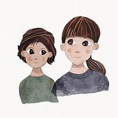 Ennio & Lola. Traditional illustration project by Jasmin Leonard - 03.29.2023