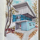 My project for course: Expressive Architectural Sketching with Colored Markers. Sketching, Drawing, Architectural Illustration, Sketchbook, Ink Illustration, and Traditional illustration project by Mauricio Rivero - 03.29.2023