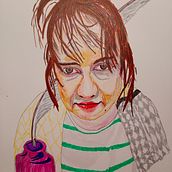 Mój projekt z kursu: Kreatywny portret markerami . Portrait Drawing project by Aleksander Barański - 03.29.2023