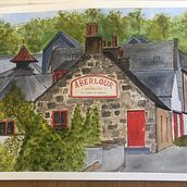 Aberlour distillery. Watercolor Painting project by Steve Mitchell - 03.30.2023