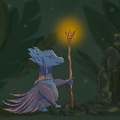 Mein Abschlussprojekt für den Kurs: Fantastische Tierillustration mit Procreate. Traditional illustration, Character Design, Drawing, Digital Illustration, Stor, telling, and Narrative project by zwergschnauzer - 02.22.2023