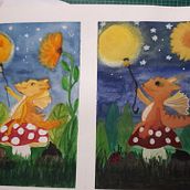 Mein Abschlussprojekt für den Kurs: Illustrationstechniken mit Aquarell und Gouache. Traditional illustration, Fine Arts, Painting, Watercolor Painting, Children's Illustration, and Gouache Painting project by Heike Grebe - 03.30.2023