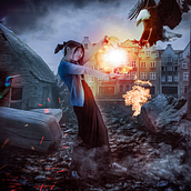 no se metan con un army. Photograph, Photograph, Post-production, Photo Retouching, Digital Photograph, Fine-Art Photograph, Photomontage, Traditional illustration, and Advertising project by profugos2030atp - 03.30.2023