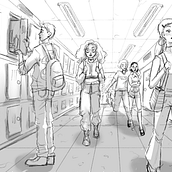 Mi proyecto del curso: Fundamentos del dibujo de personas a partir de la imaginación. Un projet de Illustration traditionnelle, Beaux Arts, Esquisse , Dessin au cra, on, Dessin, Dessin artistique , et Dessin anatomique de tesandwhite - 30.03.2023