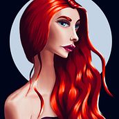 Mein Abschlussprojekt für den Kurs: Porträts von weiblichen Charakteren mit Procreate. Traditional illustration, Digital Illustration, and Digital Drawing project by tamarazurmahr - 03.30.2023