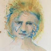 My projects for course: Experimental Portraiture with Ink, Tea and Alcohol. Un projet de Beaux Arts, Peinture, Dessin et Illustration à l'encre de Linda Pennachio - 31.03.2023