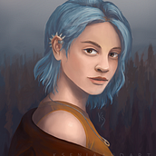 My project for course: Female Character Portraits in Procreate. Traditional illustration, Digital Illustration, and Digital Drawing project by Ksenia Mukhina - 03.26.2023