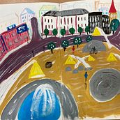 My project for course: Pictorial Sketchbook with Gouache. Traditional illustration, Sketching, Drawing, Architectural Illustration, Sketchbook, and Gouache Painting project by T T - 04.01.2023