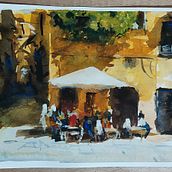 My project for course: Modern Techniques for Watercolor Cityscapes. Projekt z dziedziny  Malarstwo i Malowanie akwarelą użytkownika gauravkall - 03.04.2023