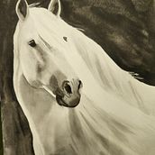 My project for course: Expressive Animal Portraits in Watercolor - Monochromatic horse. Un progetto di Illustrazione tradizionale, Pittura ad acquerello, Disegno realistico e Illustrazione naturalistica di renee_vdmerwe89 - 03.04.2023