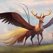 Unusual Griffin Design. Un proyecto de Diseño de personajes, Ilustración digital, Ilustración tradicional, Dibujo digital y Pintura digital de Wison Hendrik - 04.04.2023