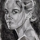 Meu projeto do curso: Retrato realista com carvão vegetal. Portrait Drawing, and Realistic Drawing project by hugorco - 04.04.2023