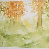 My project for course: Dreamy Watercolor Landscapes: Paint with Light. Projekt z dziedziny  Malarstwo i Malowanie akwarelą użytkownika Harper Court - 04.04.2023