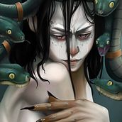 Medusa . Ilustração tradicional projeto de Simone Ametta - 04.04.2023