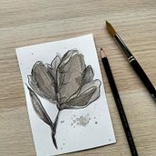 Flores recicladas. Fine Arts, Painting, Collage, Creativit, Drawing, Artistic Drawing, and Watercolor Painting project by Alba Chaparro - 04.04.2023