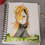 Watercolor/Marker piece of Character River.. Un projet de Illustration traditionnelle de nana_draws2 - 03.04.2023