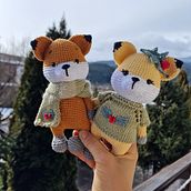 My Sping Bunny Bella and my Winter foxes. Amigurumi project by Mariana Dimitrova Kirova - 04.05.2023